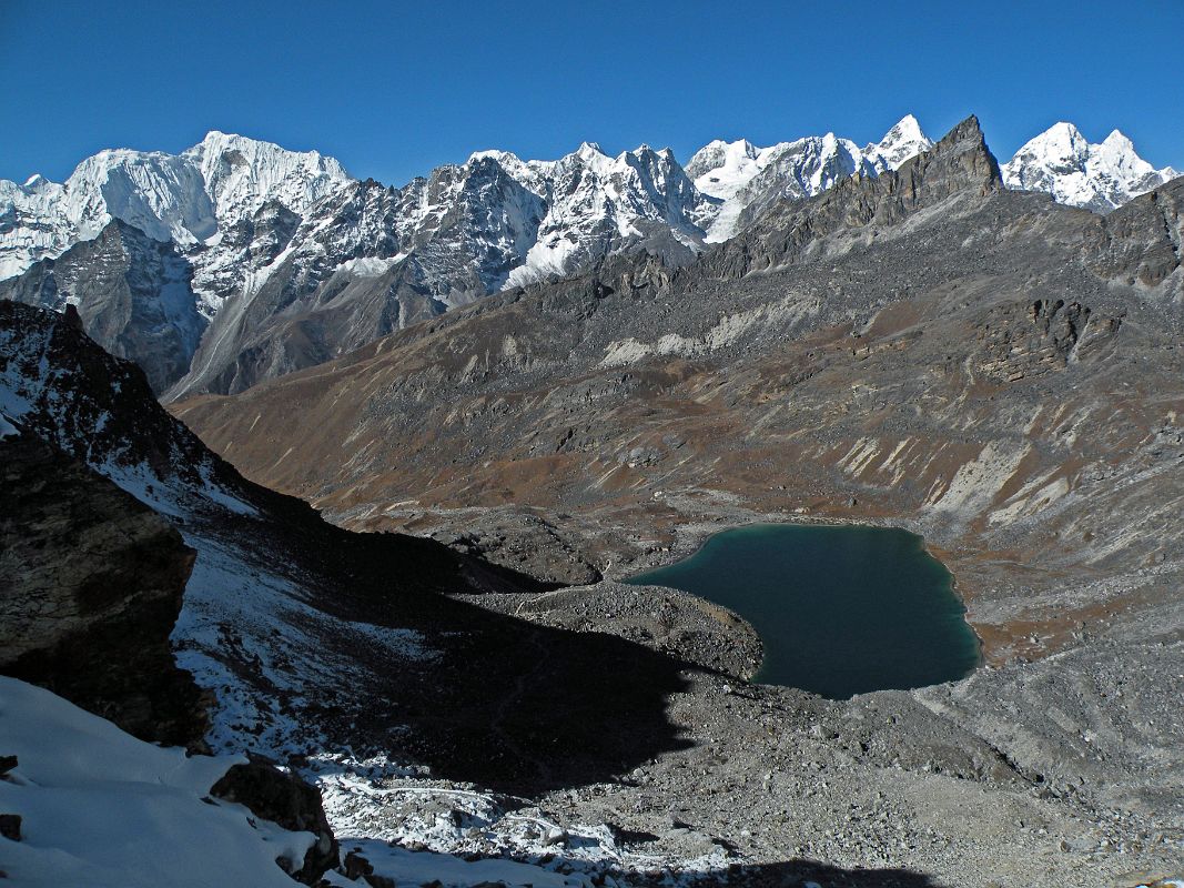 Renjo La 2-1 View To West Tengi Ragi Tau, Drangnag Ri, Menlungtse